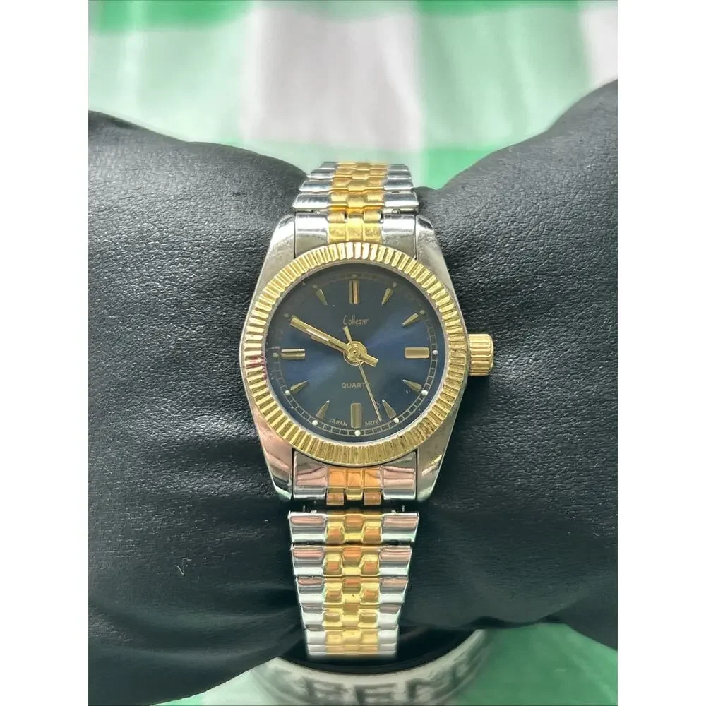 Collezio Two Tone Navy Blue Dial Women’s Quartz Watch